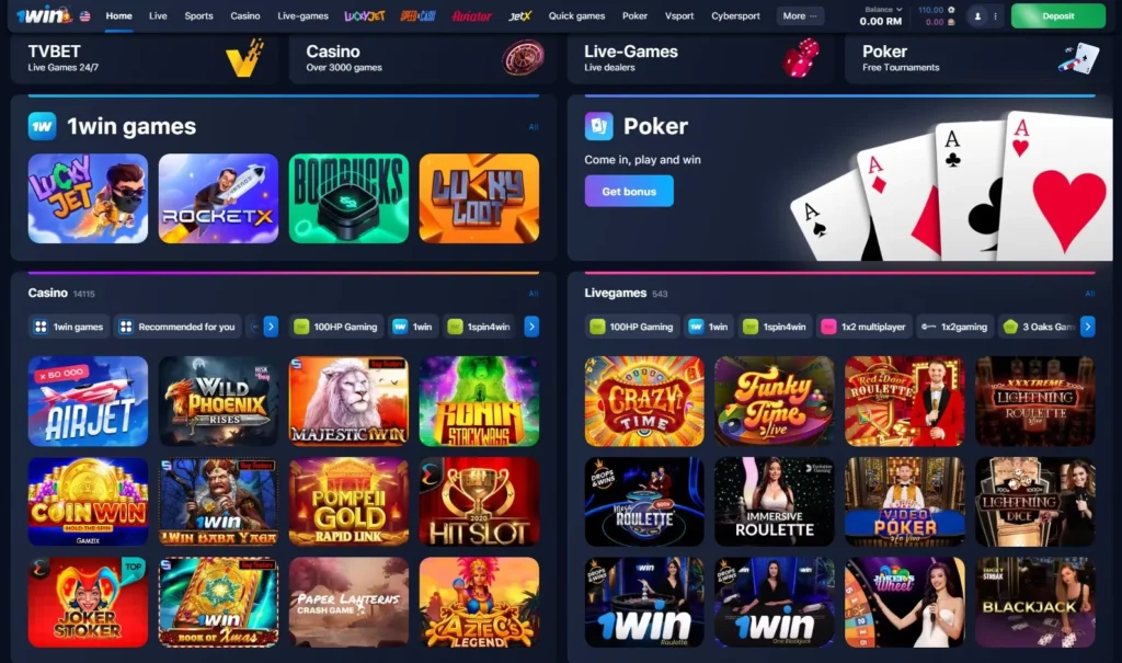 1WIN Casino features