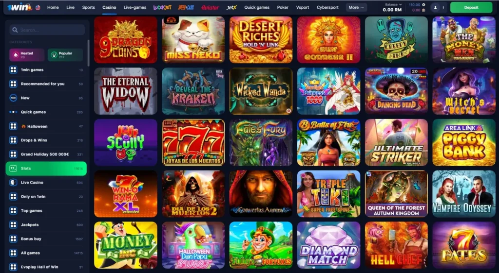Online slots in 1WIN Casino