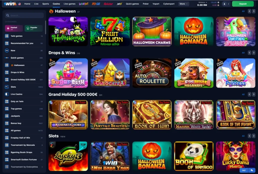 1WIN Casino online games