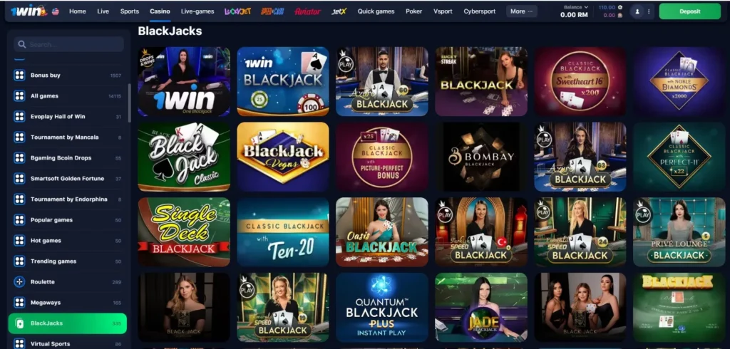 1WIN Online Casino Blackjack
